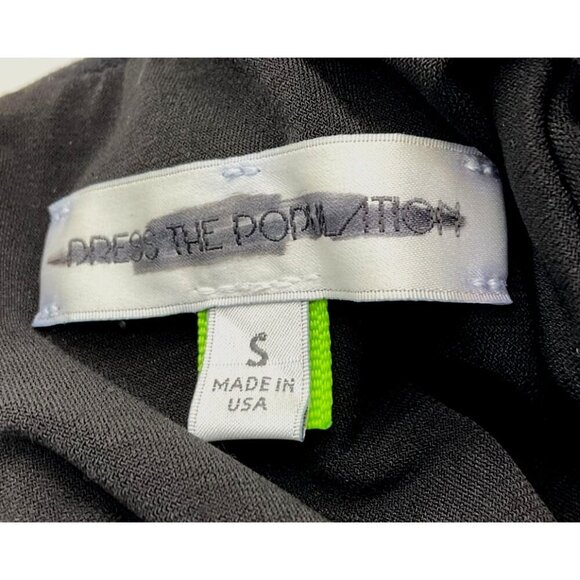 Dress The Population Black Nude Tori Lace Overlay Sleeveless Sheath Dress Sm - Picture 3 of 7